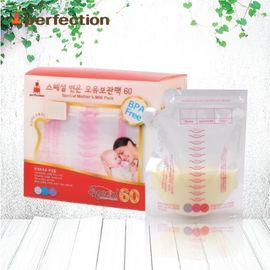 [PERFECTION] 2 Way Breast Milk Storage Bags, 250ml, 60pcs (Temperature indicator)_ Breast-Feeding, Milk Powder, Feeding Bottle, BPA Free _ Made in KOREA